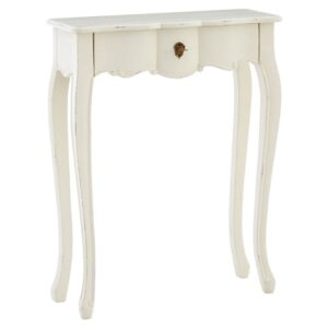 Luria Wooden Console Table With 1 Drawer In White