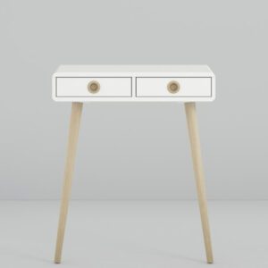 Strafford Wooden Console Table With 2 Drawers In Off White